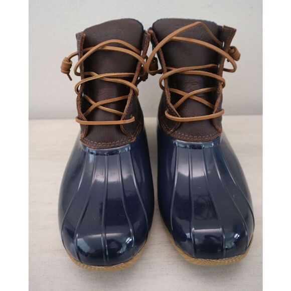 Sperry Top-Sider STS91175 Women's Sz 10M Tan/Navy Saltwater Duck Boots SIB - Picture 3 of 11